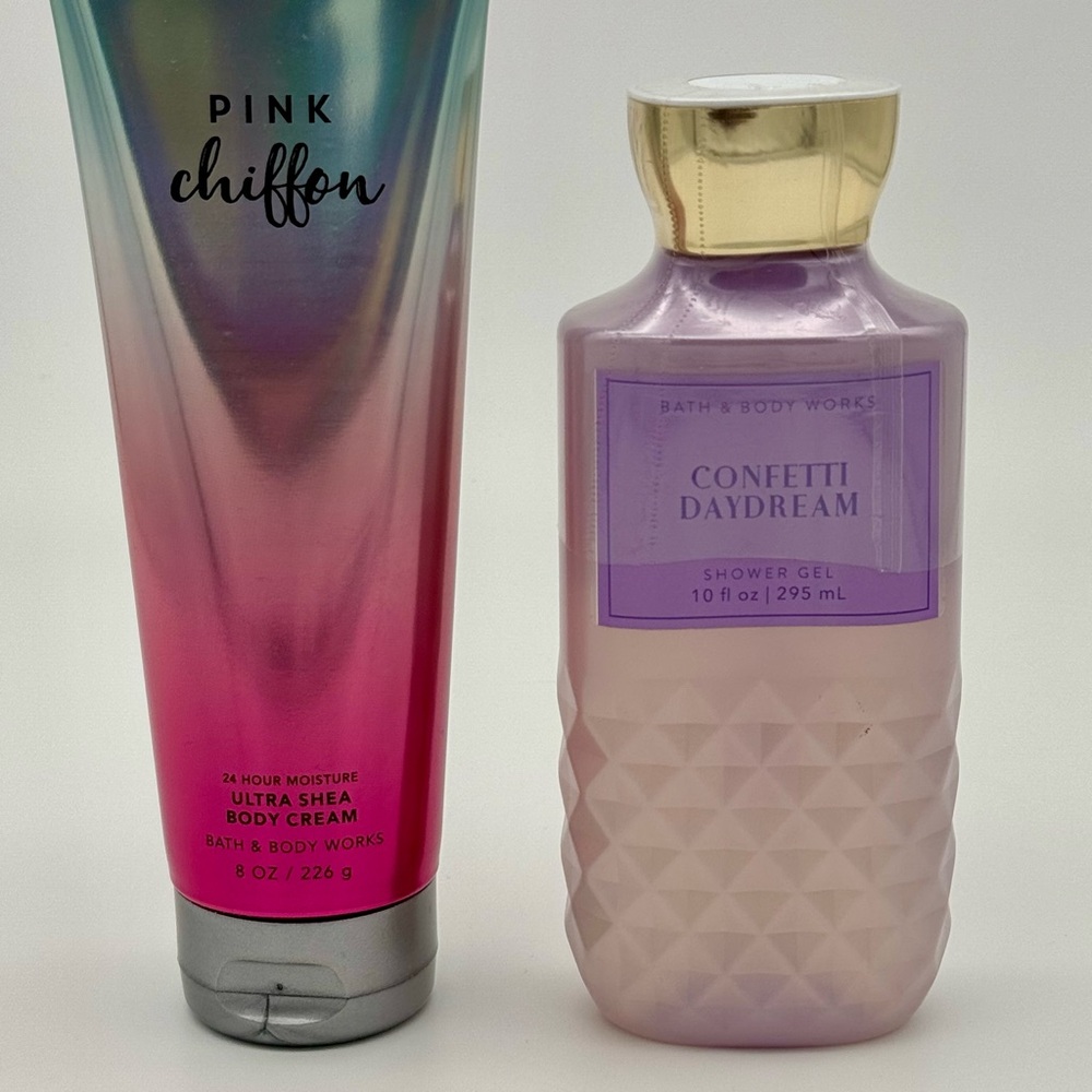 Bath & Body Works Pink Chiffon & Confetti Daydream Body Care Gifts NWT - Picture 2 of 4